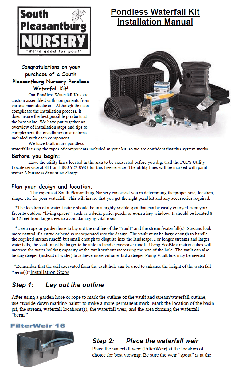 How To Construct A Pondless Waterfall | South Pleasantburg Nursery
